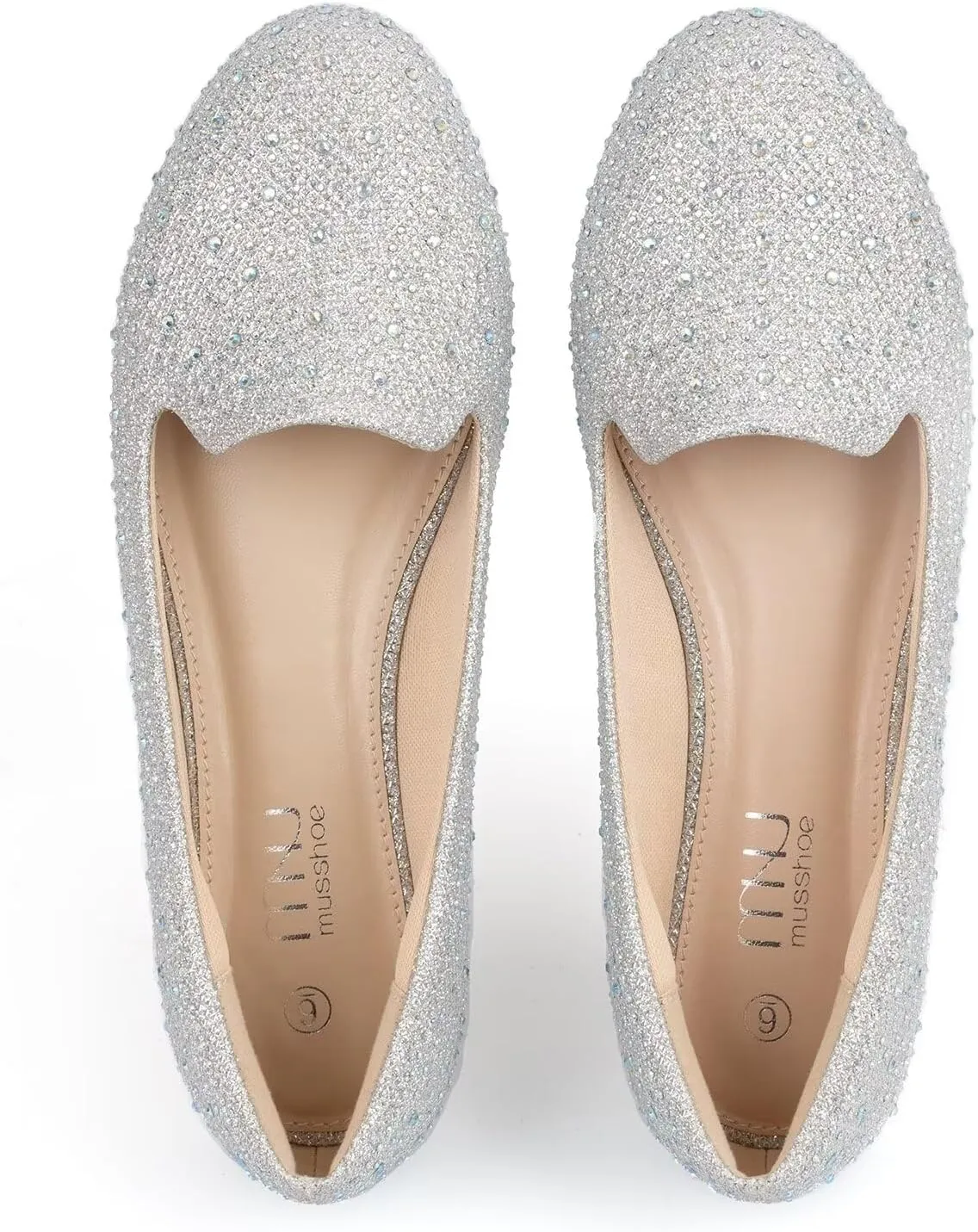 USSHOE Flats Shoes for Women Slip on Round Toe Comfortable Women's Flats Ballet Flats Shoes Loafers