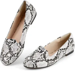USSHOE Flats Shoes for Women Slip on Round Toe Comfortable Women's Flats Ballet Flats Shoes Loafers