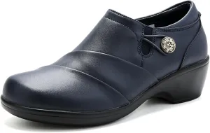 UZB Loafers for Womens Comfort Dressy Low Heel Office Work Shoes