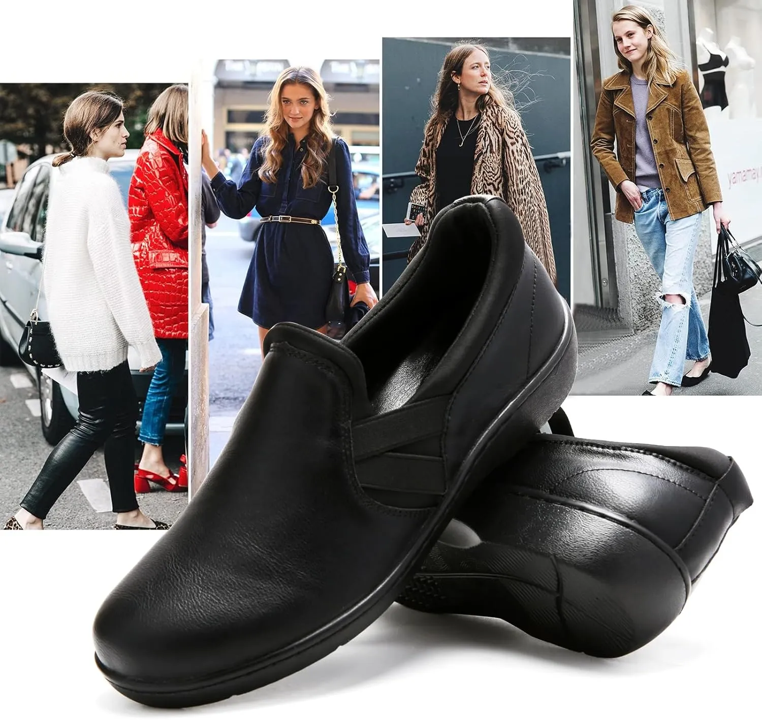 UZB Orthopedic Loafers for Women Slip on Shoes Comfortable Casual Dress Shoes with Memory Foam