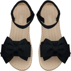 Verdusa Women's Bow Knot Flat Sandals Open Toe Ankle Strap Vacation Sandals