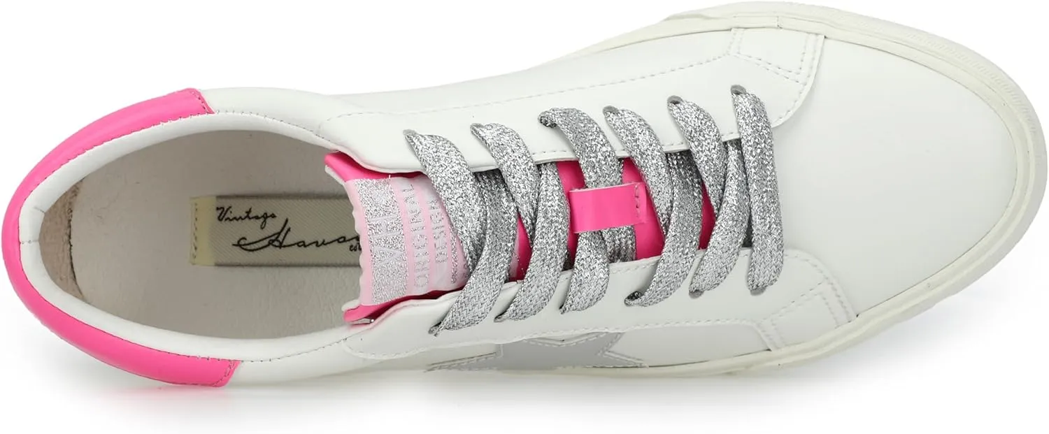 Vintage Havana Grande Women’s Fashion Sneakers | Star Tennis Shoes Womens | Low Top Slip On | Walking Comfortable Casual
