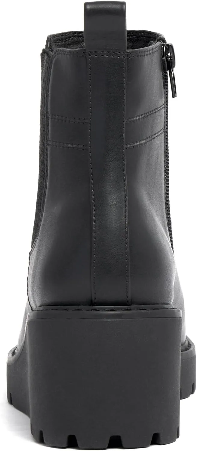 vodvob Women's Ankle Boots Wedge Heel Booties Elastic Chelsea Platform Slip On Lug Sole Wedge Boots