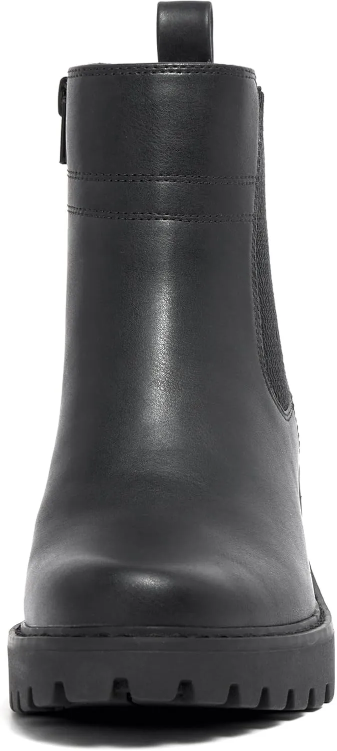 vodvob Women's Ankle Boots Wedge Heel Booties Elastic Chelsea Platform Slip On Lug Sole Wedge Boots