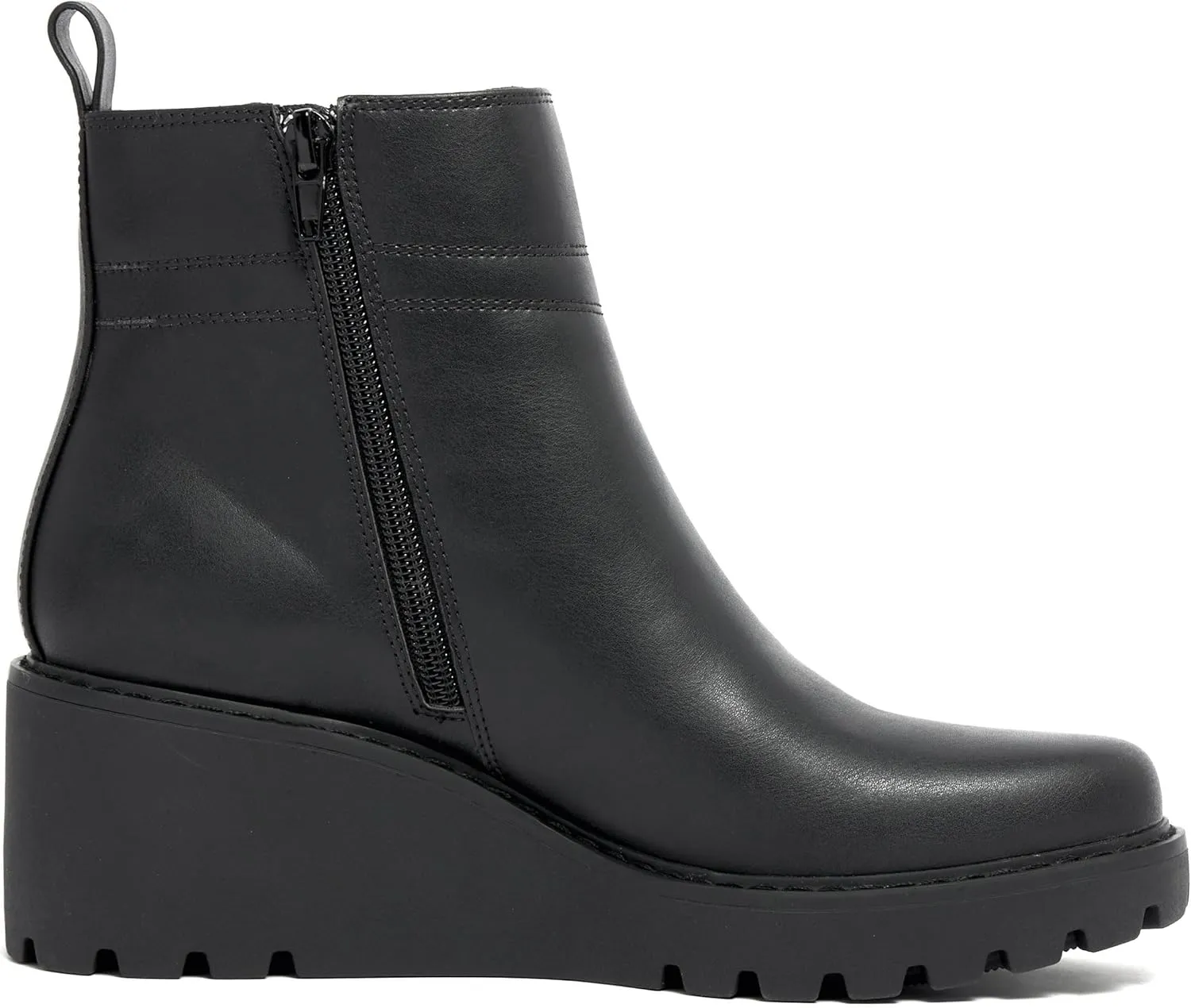 vodvob Women's Ankle Boots Wedge Heel Booties Elastic Chelsea Platform Slip On Lug Sole Wedge Boots