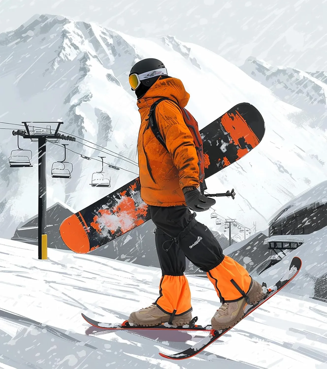 Waterproof Leg Gaiters for Men Women, Adjustable Snow Boot Gators for Hiking, Skiing, Hunting, Outdoor Adventures