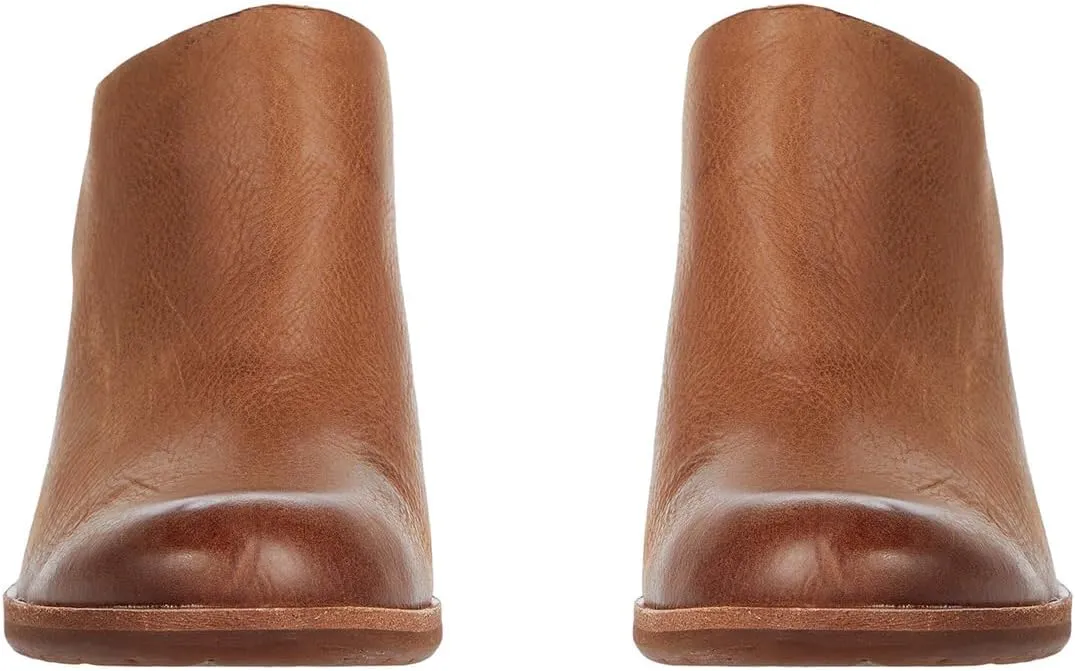 Women High Chunky Stacked Heel Mules Round Closed Toe Heeled Sandals Slip On 3 Inch Block Heels Suede Backless Booties Burnished Dressy Vintage Party Office Ladies Slide Slippers 4-11 M US