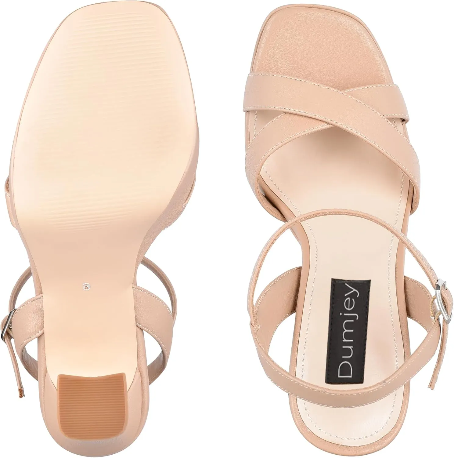 Women High Heel Platform Sandals with Ankle Strap Open Toe Spool Chunky Heels Prom Party Dress with Buckle