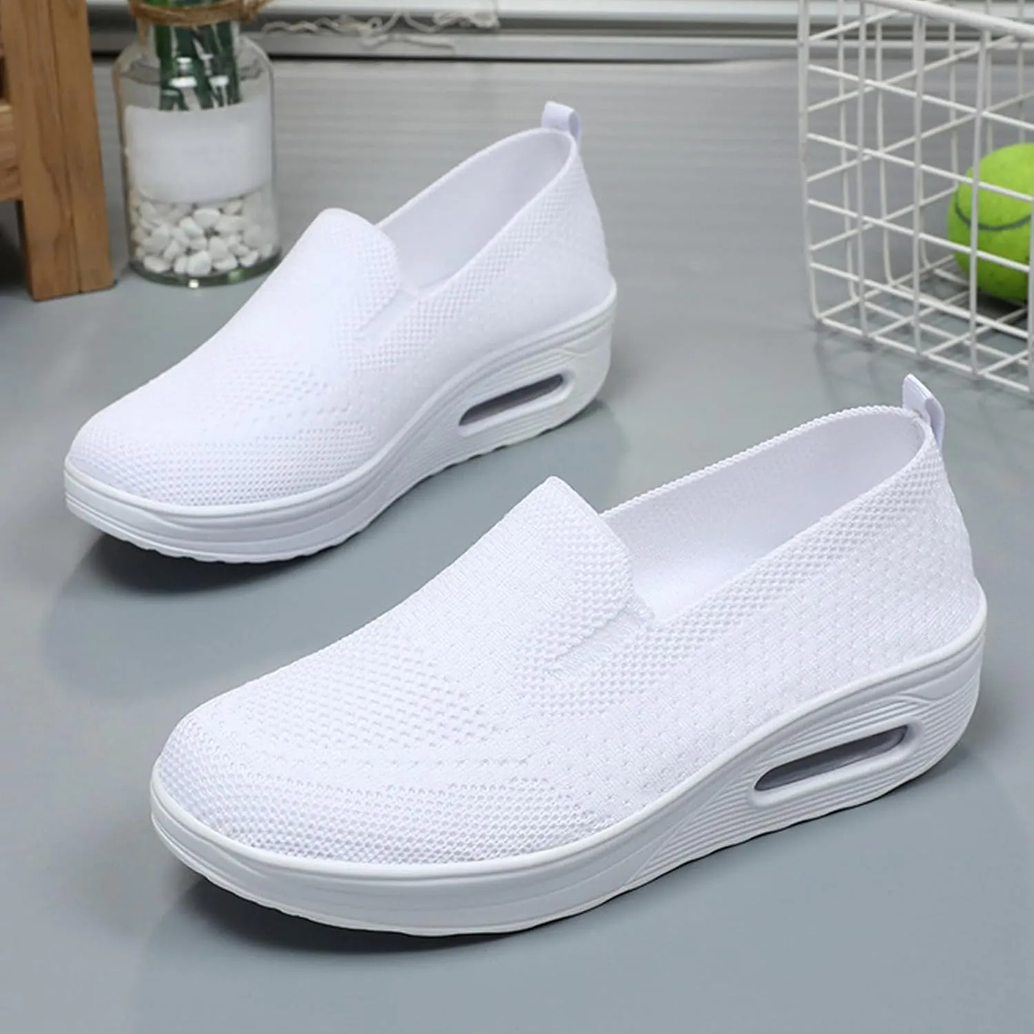 Women's Breathable Orthopedic Air Cushion Sneakers for Comfortable Casual Walking Shoes