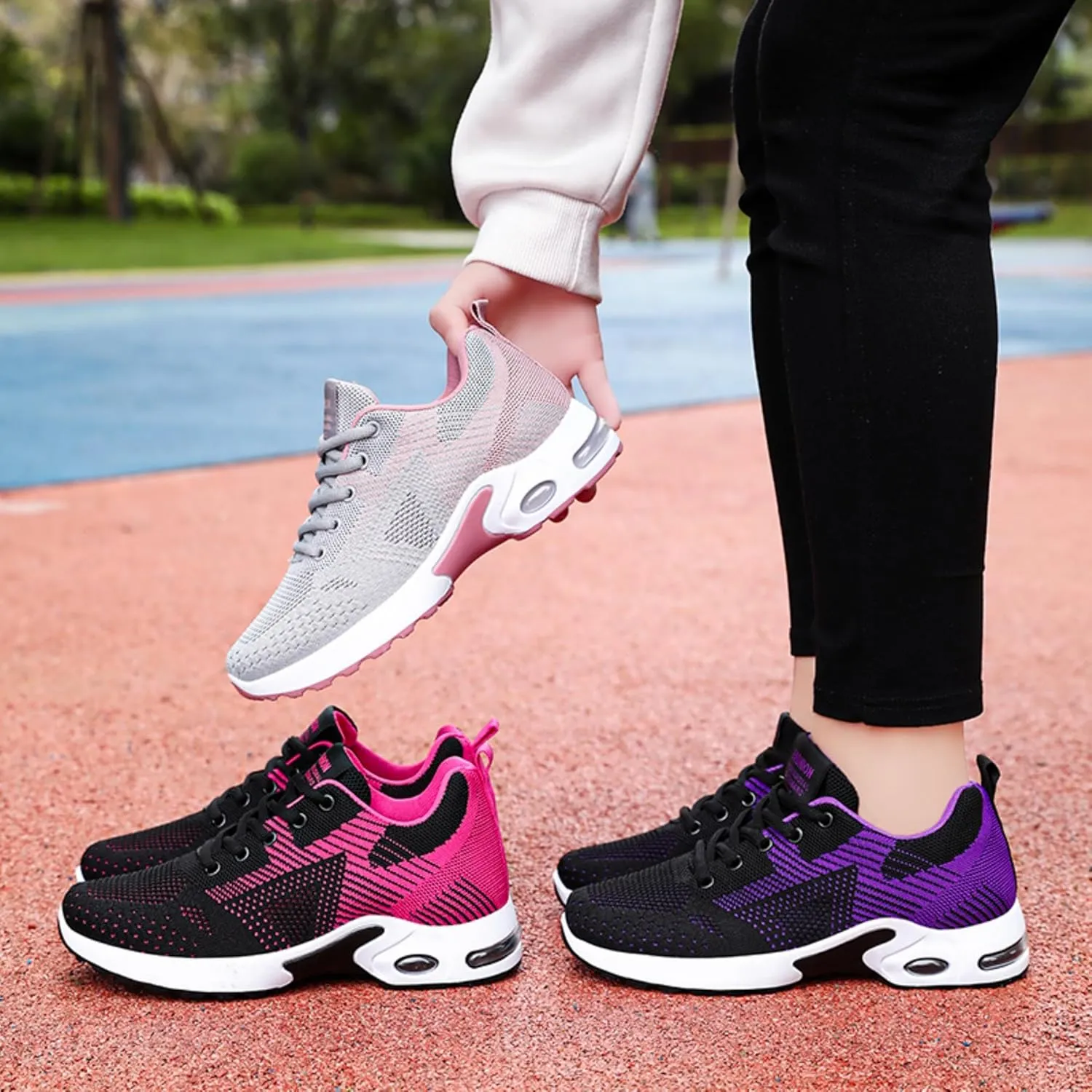 Women's Casual Sneakers – Lightweight, Breathable Non-Slip Walking Shoes for Work, Nursing, Running, and Everyday Use