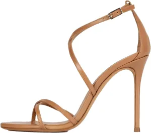 Women's Cross Strap Stiletto Sandals, Open Toe Summer Evening Dress Heels
