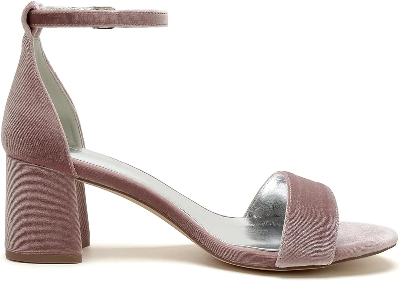 Women's Heels Chunky Block High Heels Wedding Shoes Open Toe Pumps Bride Shoes 6Cm Sandals with Ankle Buckle Strap for Prom Party