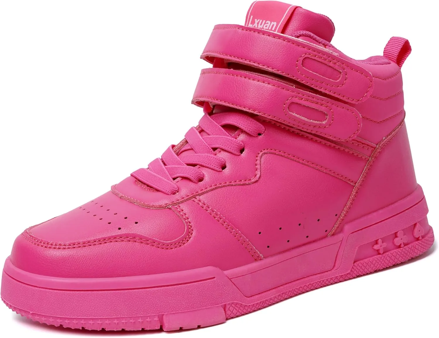 Women's High Top Fashion Basketball Ankle Boots Walking Tennis Shoes Platform Hook and Loop Casual Faux Leather Hidden Heels Sneaker