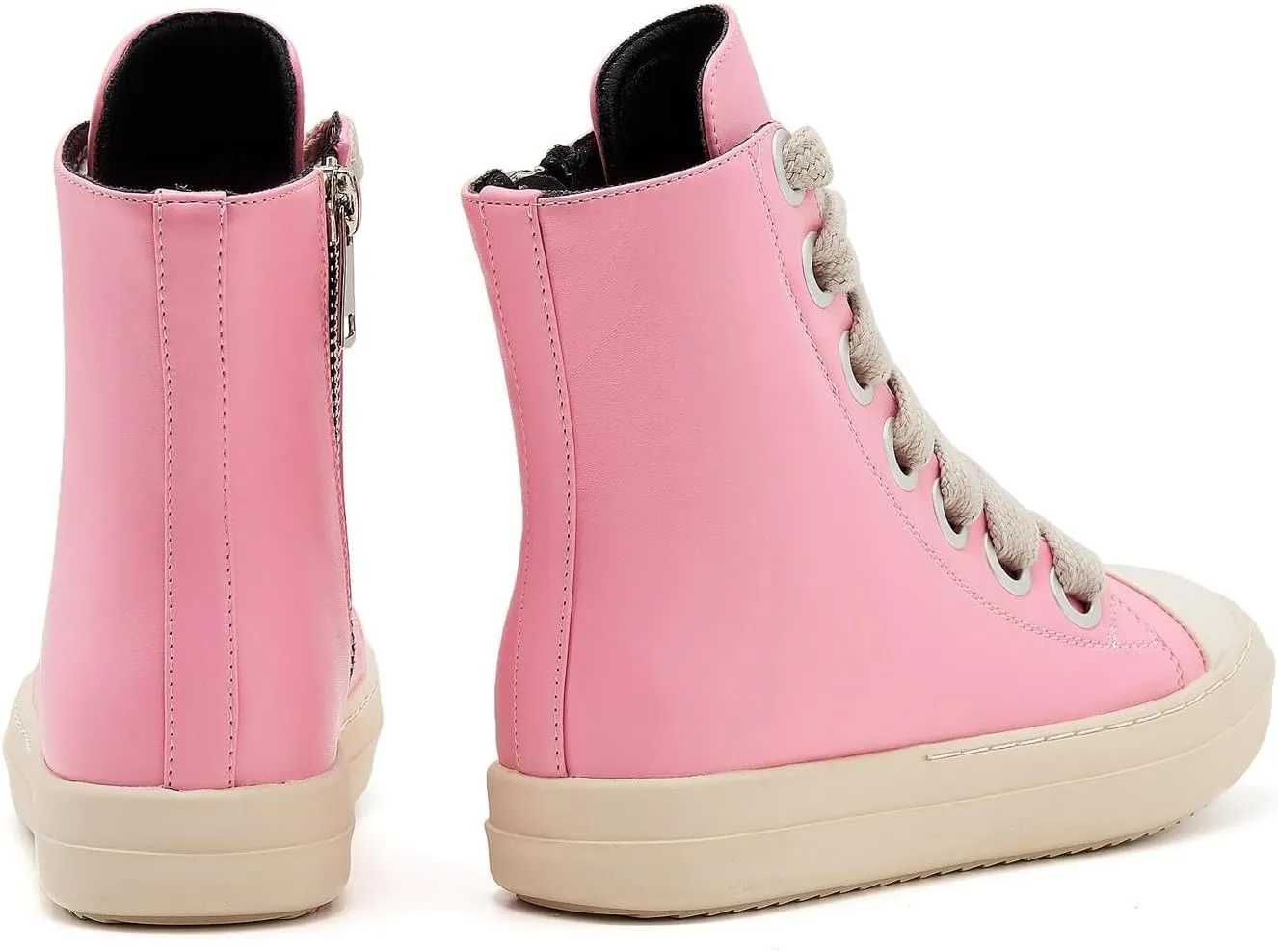 Womens High Top Sneakers Jumbo Lace-up Platform Comfort Trainers Thick Soles Walking Casual Shoes