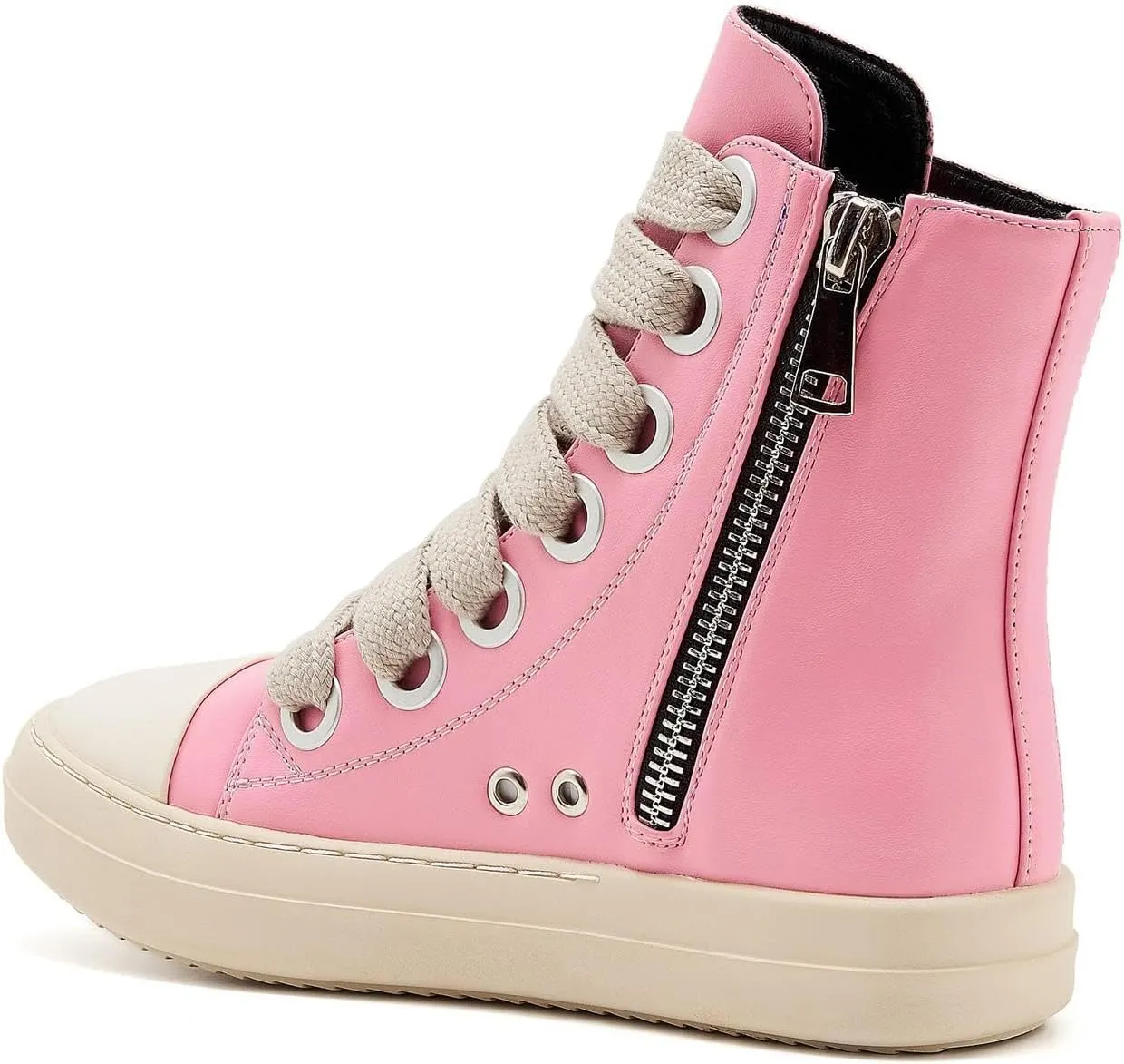 Womens High Top Sneakers Jumbo Lace-up Platform Comfort Trainers Thick Soles Walking Casual Shoes