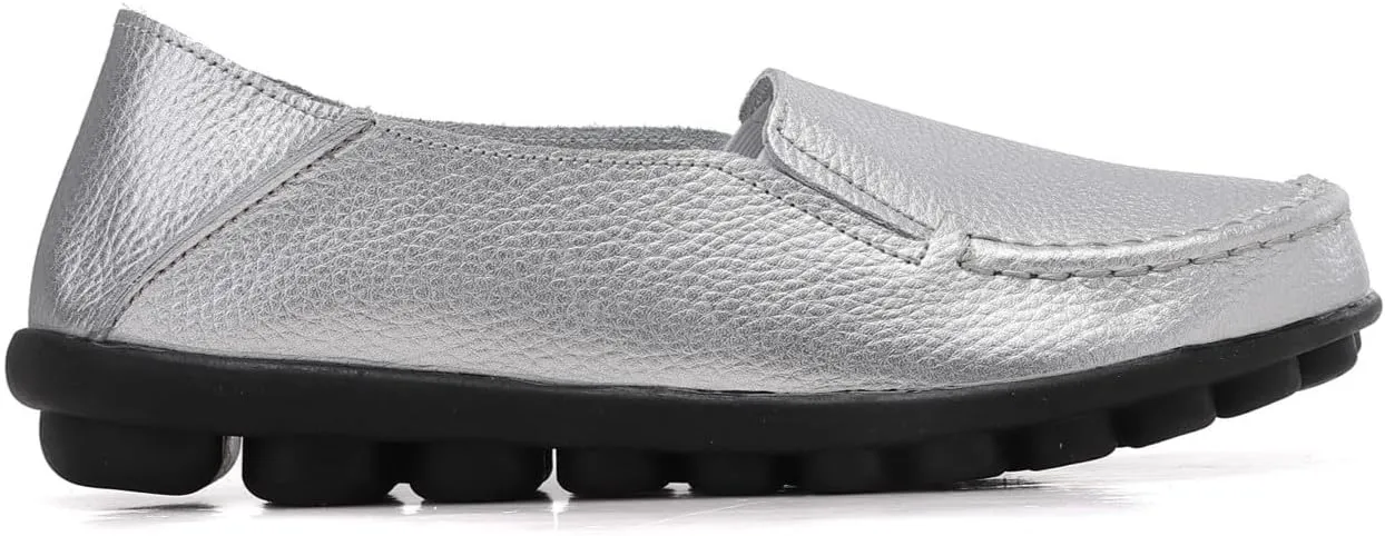 Women's Leather Loafers Comfortable Flat Shoes