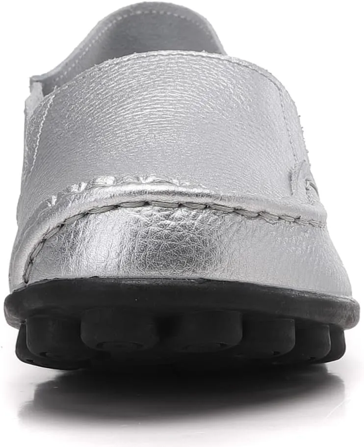 Women's Leather Loafers Comfortable Flat Shoes
