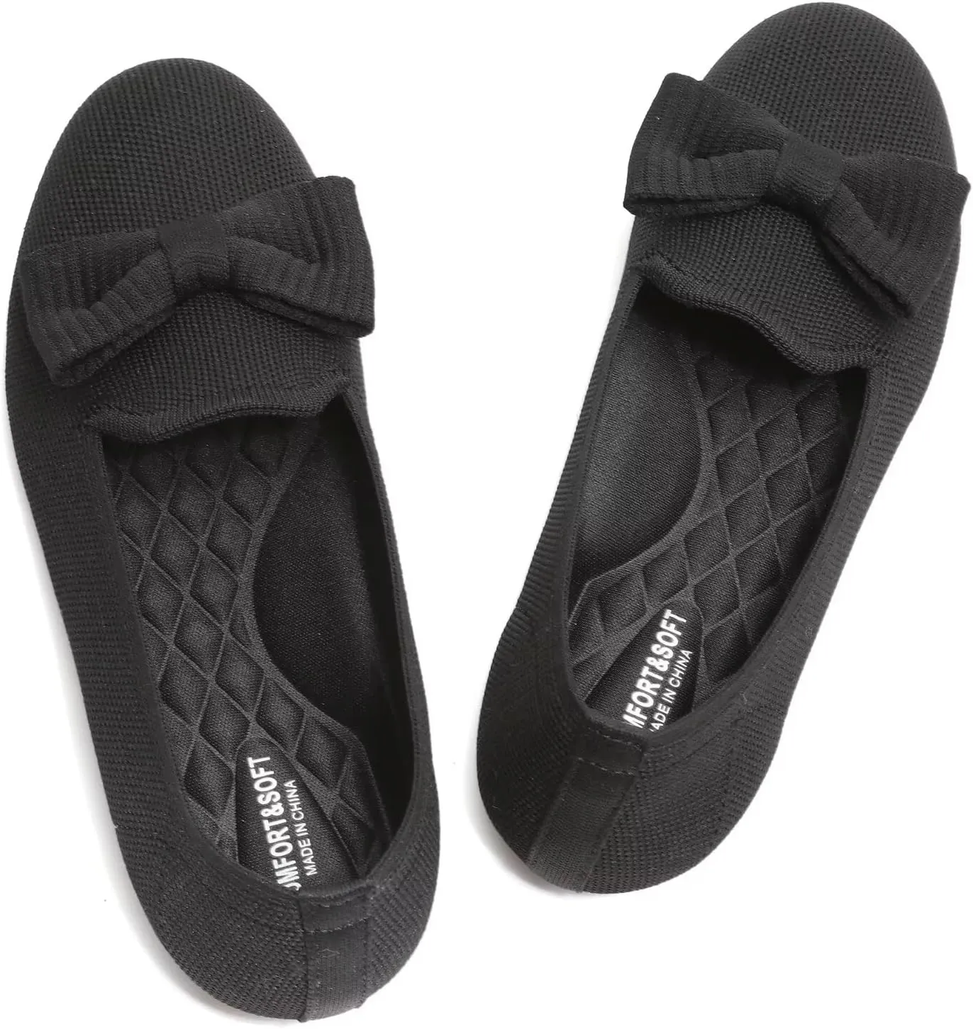 Women's Loafers Flats Comfortable Slip-on Bowknot Walking Dressy Penny Shoes with Arch Support