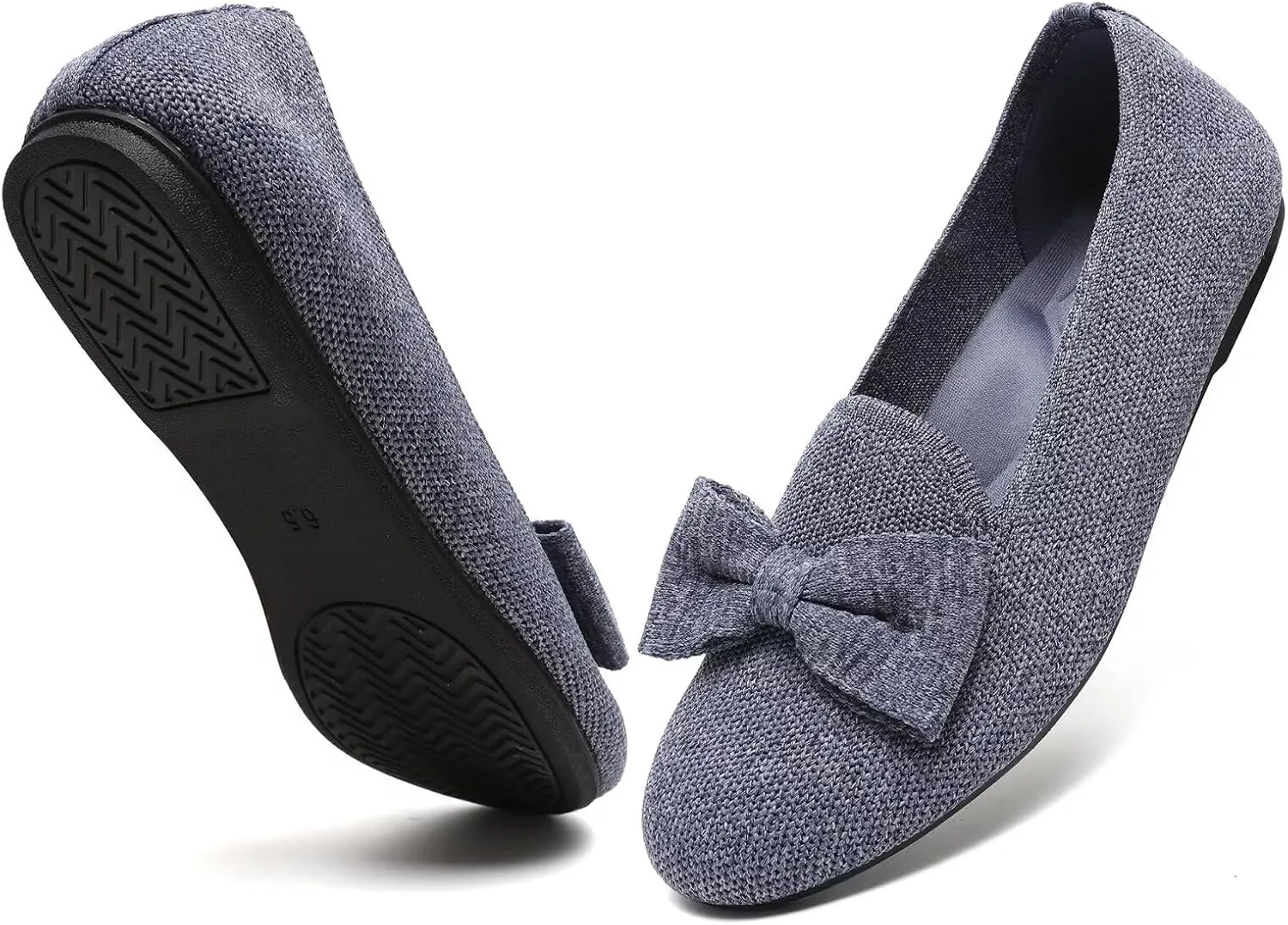 Women's Loafers Flats Comfortable Slip-on Bowknot Walking Dressy Penny Shoes with Arch Support