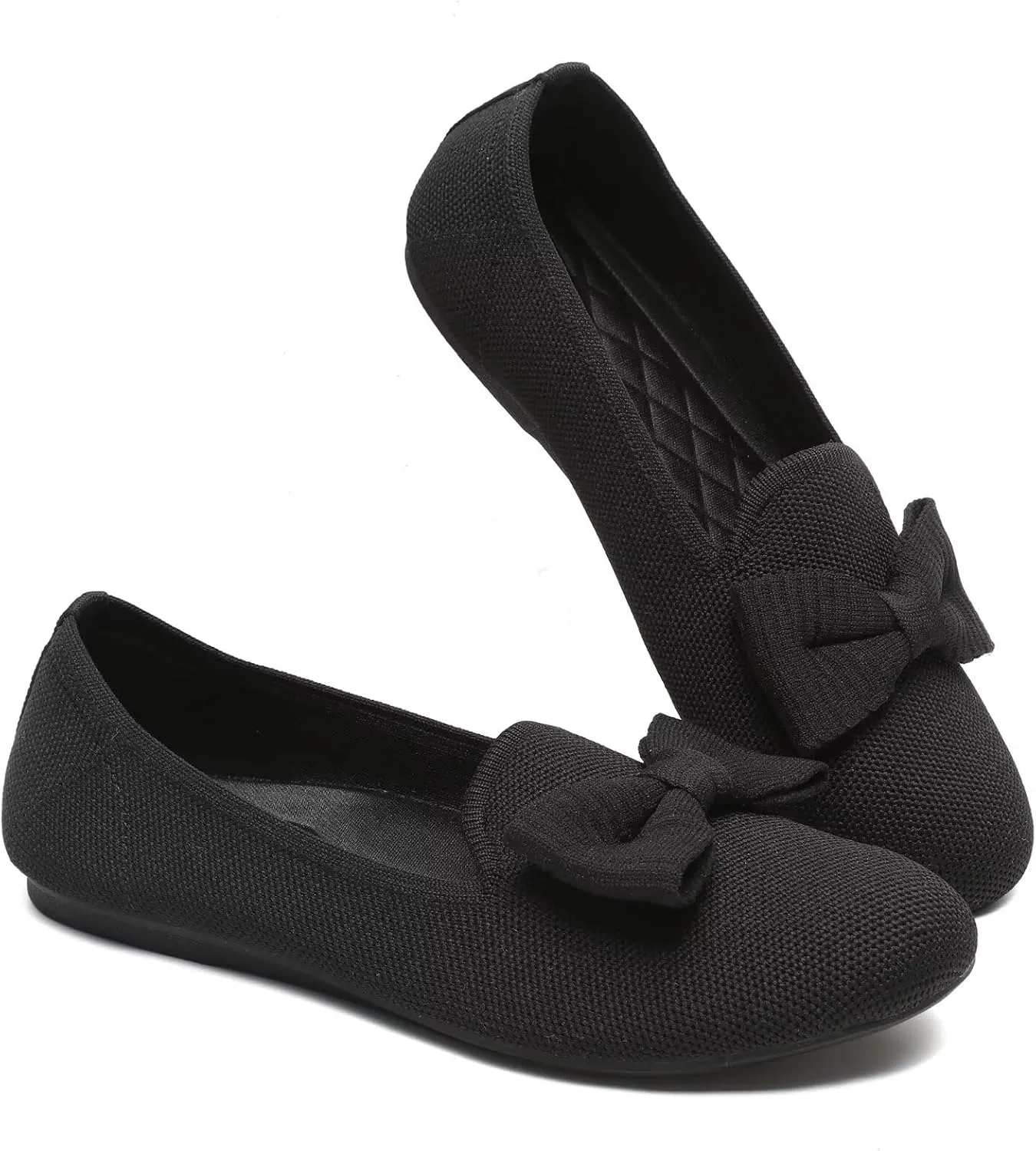 Women's Loafers Flats Comfortable Slip-on Bowknot Walking Dressy Penny Shoes with Arch Support