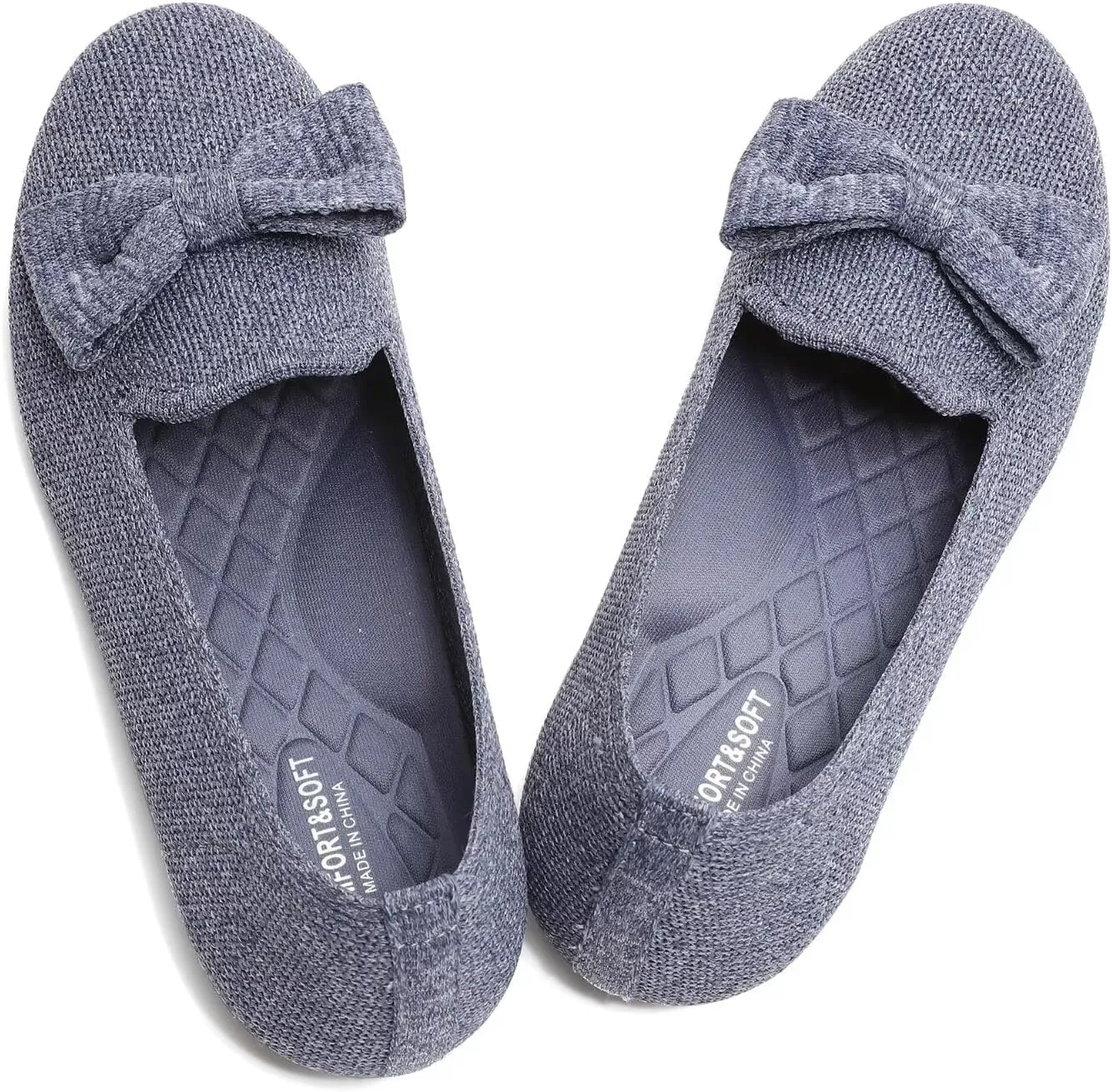 Women's Loafers Flats Comfortable Slip-on Bowknot Walking Dressy Penny Shoes with Arch Support