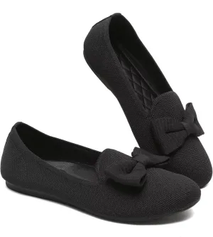 Women's Loafers Flats Comfortable Slip-on Bowknot Walking Dressy Penny Shoes with Arch Support
