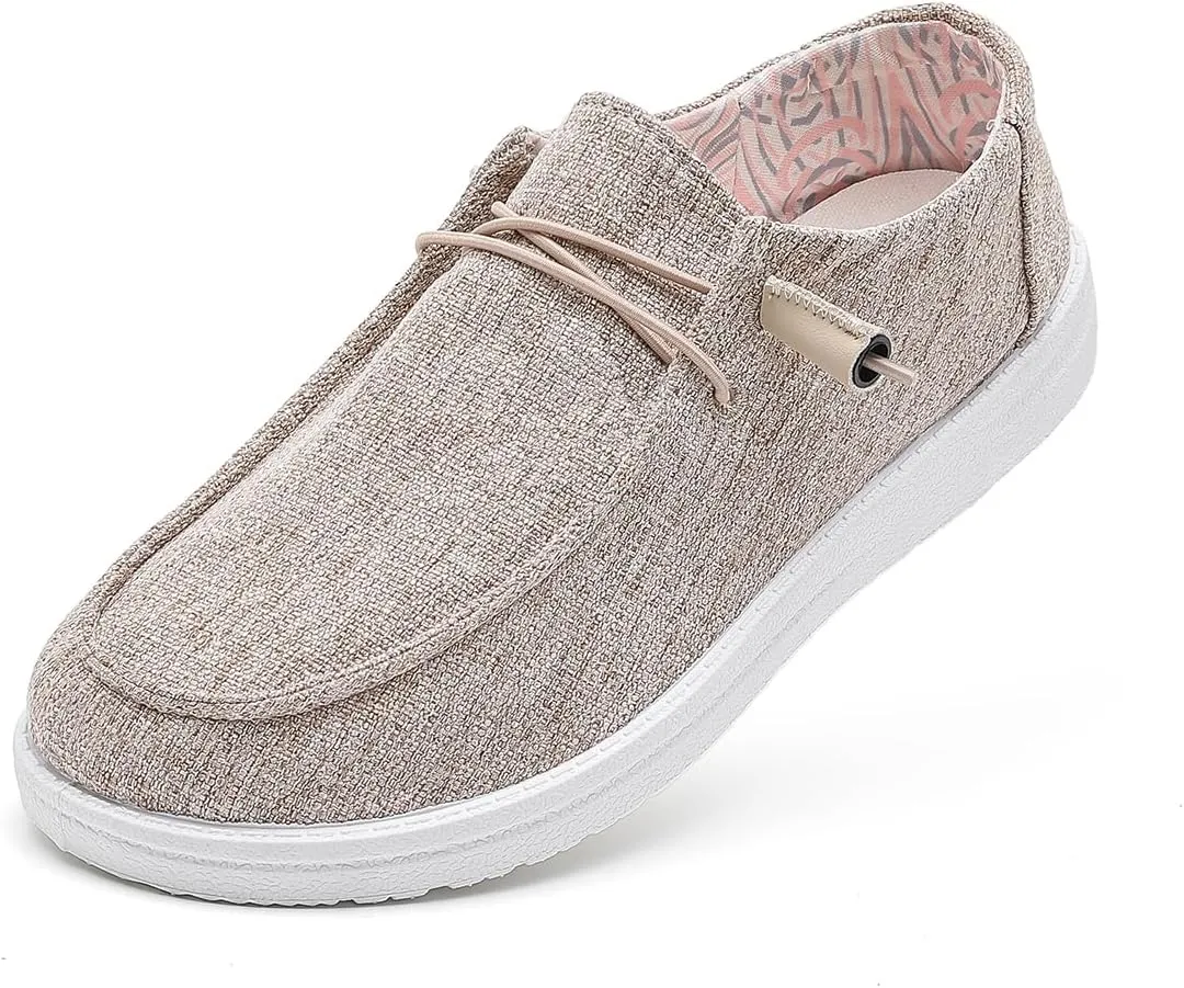 Womens Loafers Women Shoes Casual Slip-On Canvas Shoes Breathable Lightweight Boat Shoes for Women