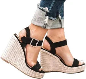 Women's Platform Sandals Wedge Ankle Strap Open Toe Sandals