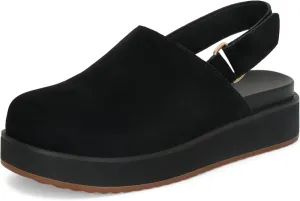 Women's Platform Slingback Clogs Suede Leather Short Ankle Mini Boots Comfy House Sneakers Anti-Slip Boot with Back Strap