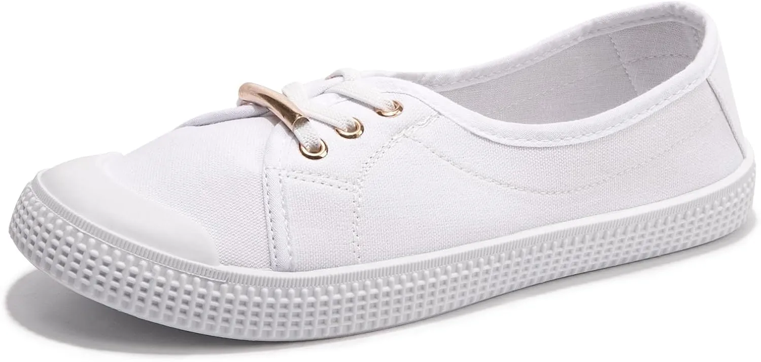 Women's Slip on Canvas Sneakers Low Top Comfort Walking Shoes Casual PU Sneakers Fashion Tennis Shoes