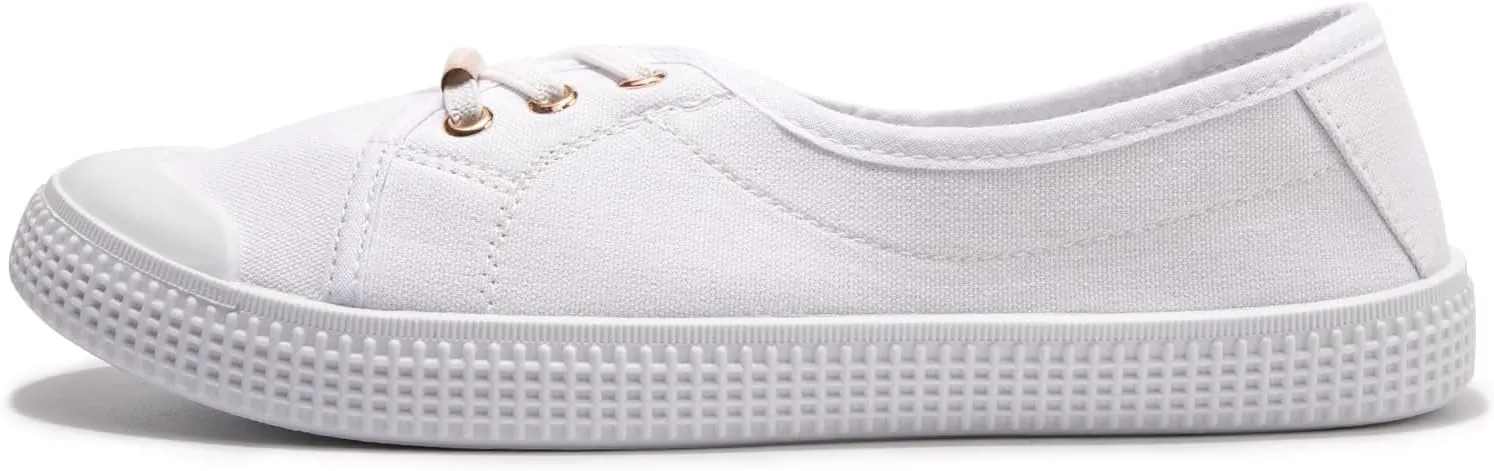 Women's Slip on Canvas Sneakers Low Top Comfort Walking Shoes Casual PU Sneakers Fashion Tennis Shoes