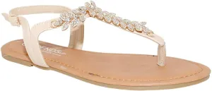 Womens T-Strap Buckle Flats Sandals