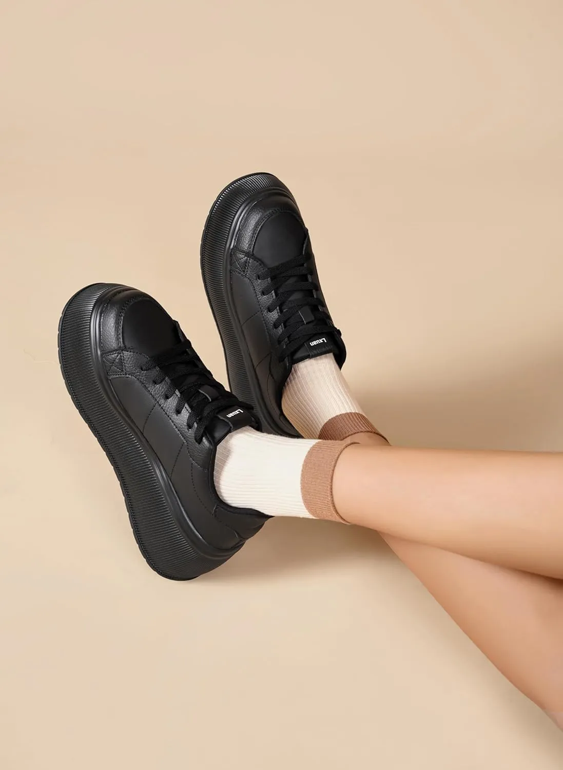 Women's Thick-Soled Fashion Sports Shoes Classic Wedge Casual Lightweight Low-top Walking Shoes