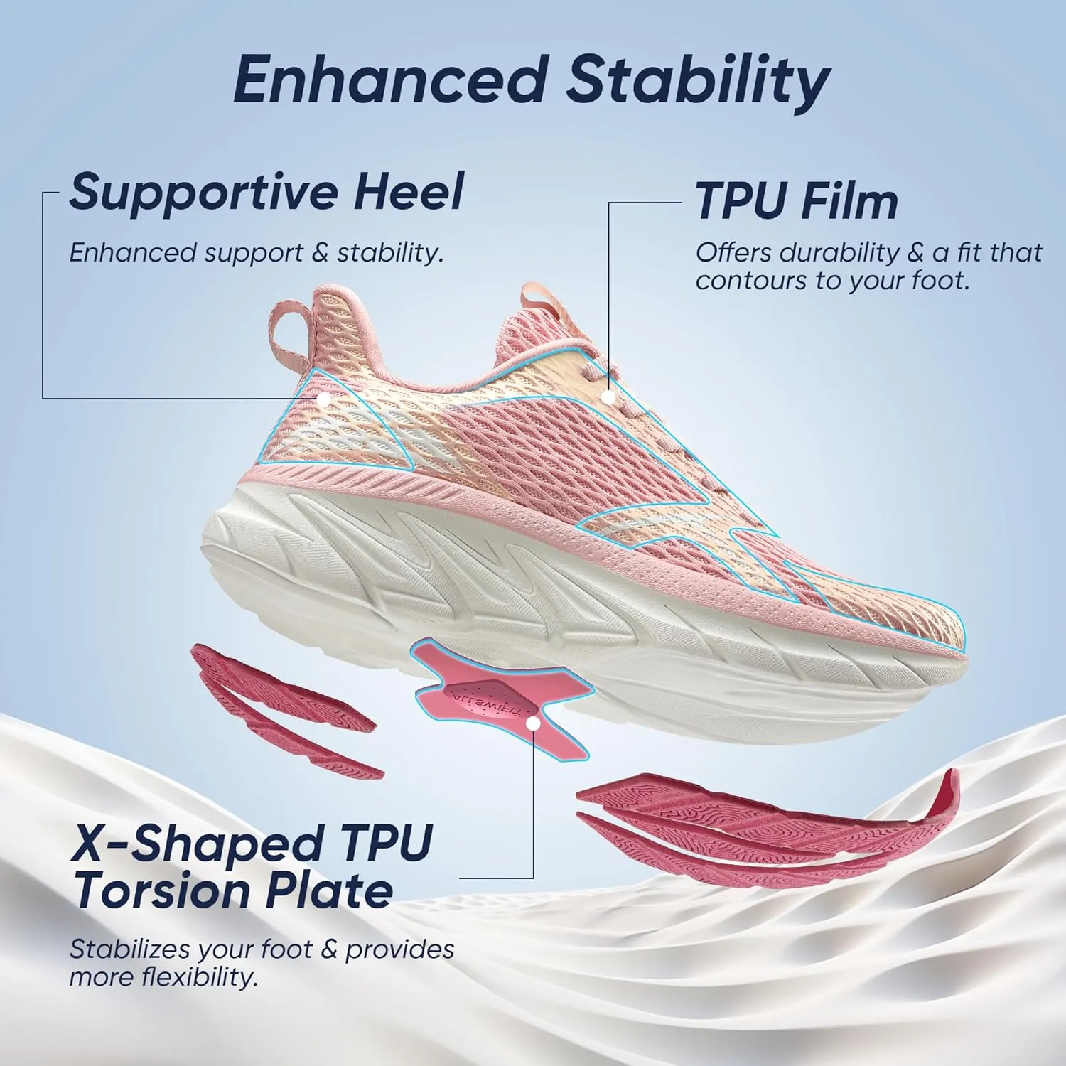 Women's Walking Shoes Comfortable ActiveEase Running Tennis Athletic Gym Workout Cross Training Sneakers
