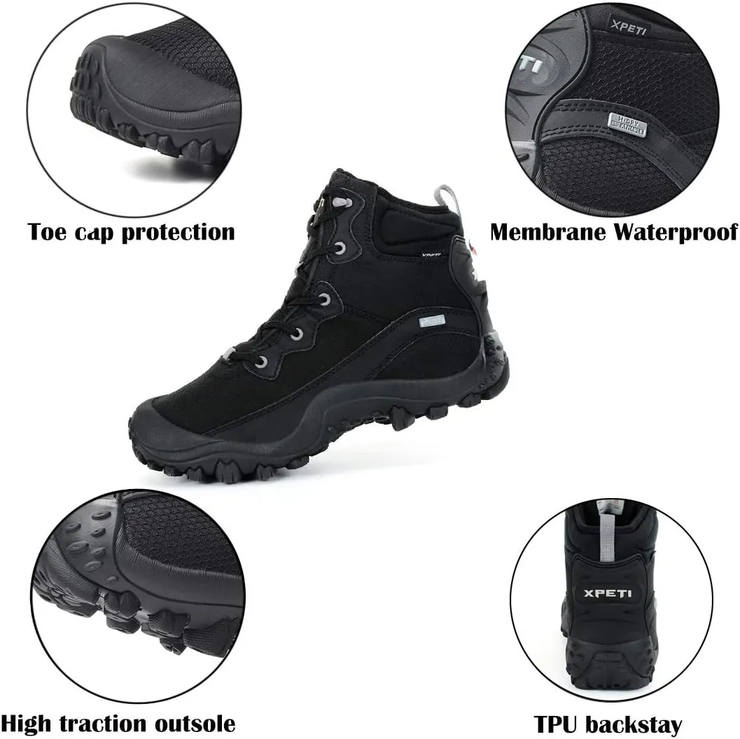 XPETI Women's Dimo Mid Waterproof Outdoor Hiking Boot Non Slip