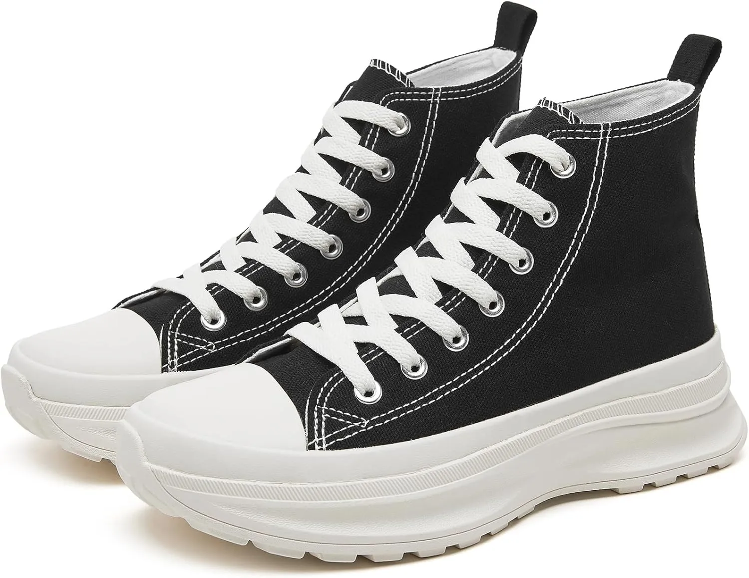Yageyan Womens High Top Sneakers - Platform Shoes, Canvas, Tennis, Classic, Casual, Comfortable