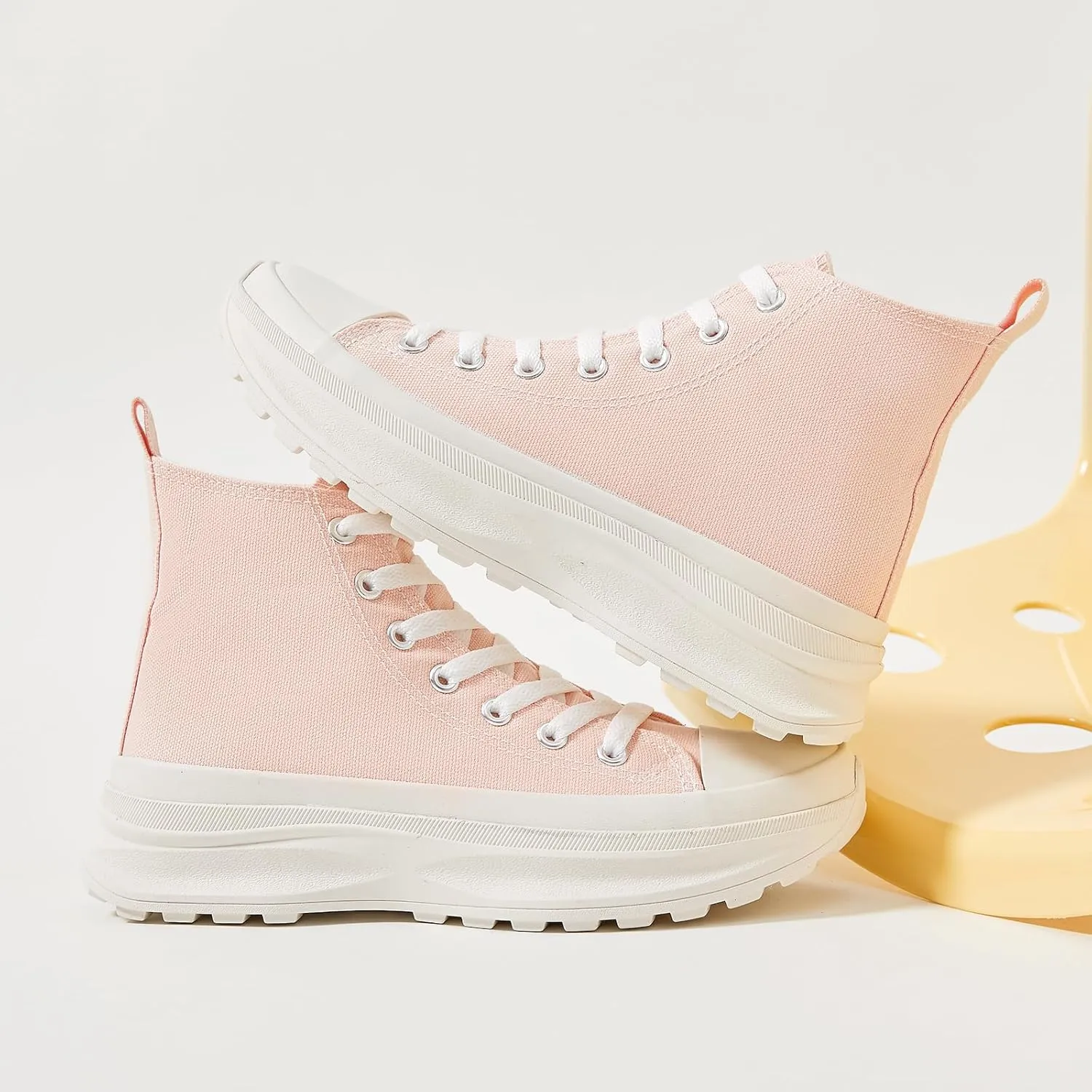 Yageyan Womens High Top Sneakers - Platform Shoes, Canvas, Tennis, Classic, Casual, Comfortable