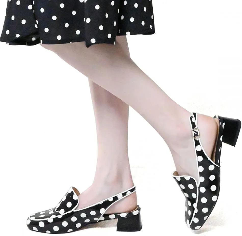 YDN Women Closed Square Toe Block Low Heels Slingback Formal Loafer Dressy Shoes Office Lady Pump Size 4-15 US