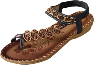 Yoga Mat Comfortable Flat Sandal for Women Open Toes One Band Ankle Strap Flats Fashion Flat Sandals for Women