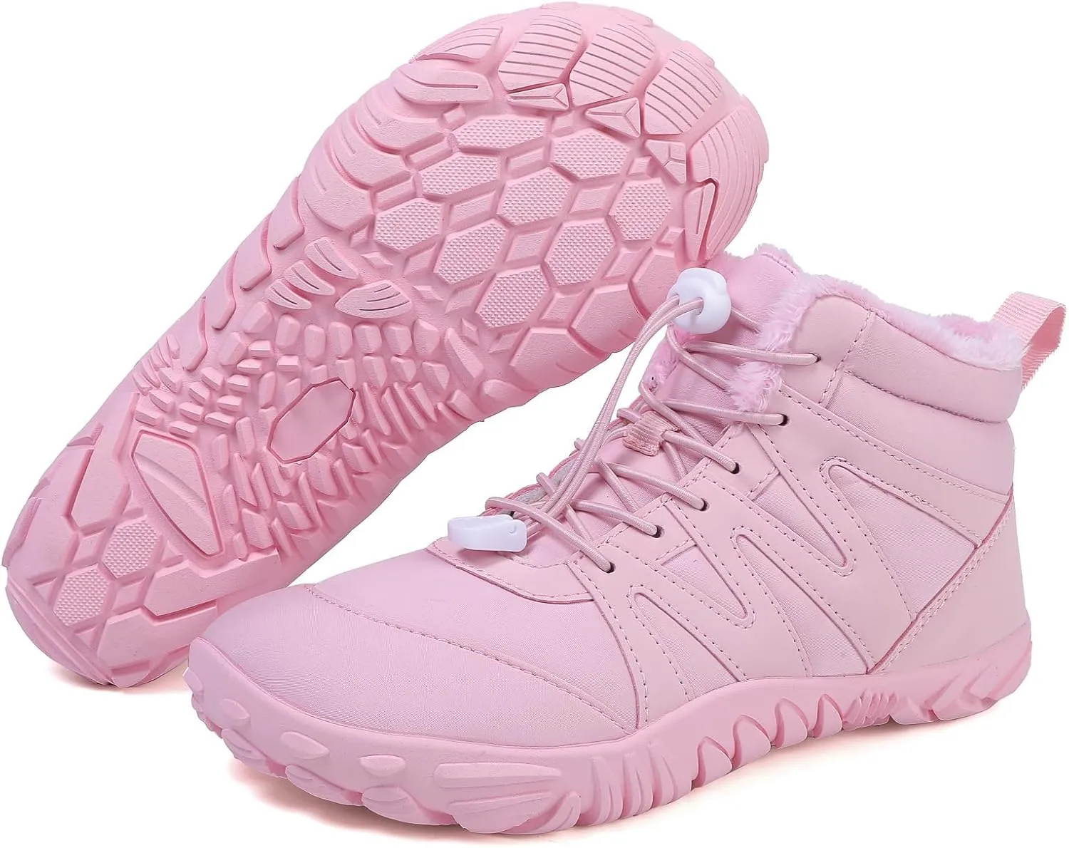 Zureto Hike Winter Footwear Barefoot Shoes Women Men, Autumn Winter Waterproof Wide Toe Box Barefoot Shoes Walking Boots