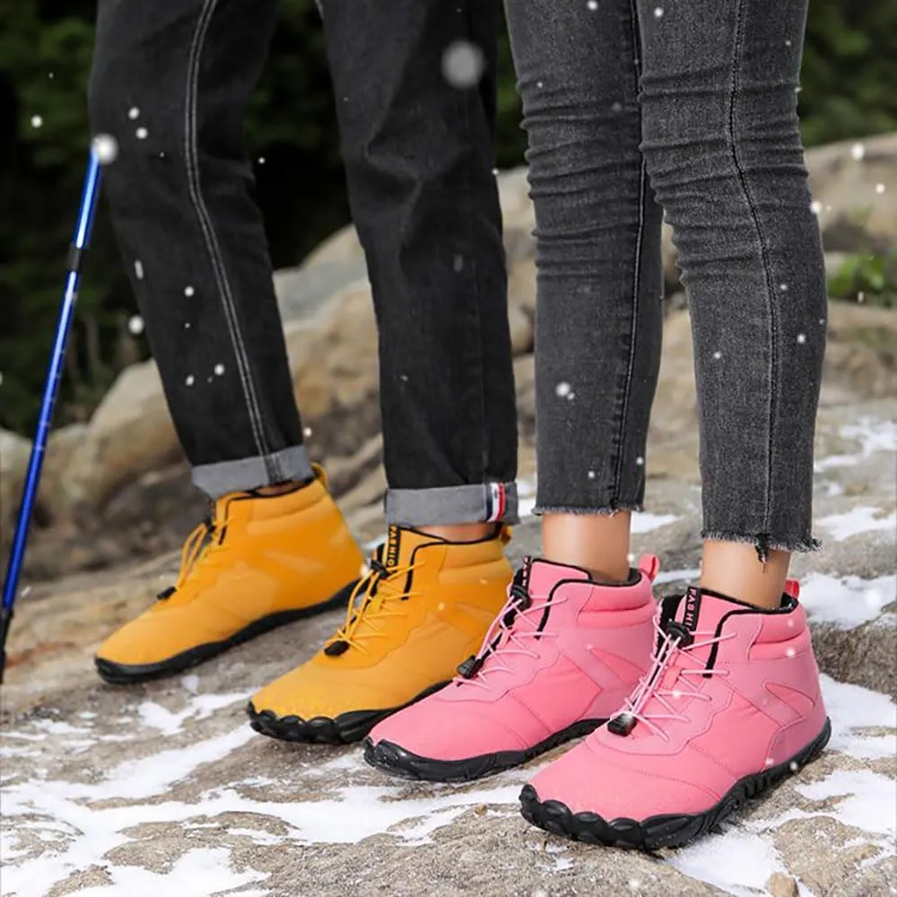 Zureto Hike Winter Footwear Barefoot Shoes Women Men, Autumn Winter Waterproof Wide Toe Box Barefoot Shoes Walking Boots